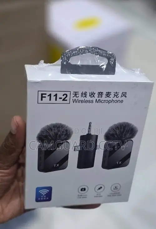 F11-2 Dual Wireless Lavalier Microphone for iPhone Android
