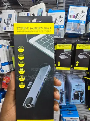USB-C Multiport Adapter 8 in 1 HDMI RJ45 PD Hub