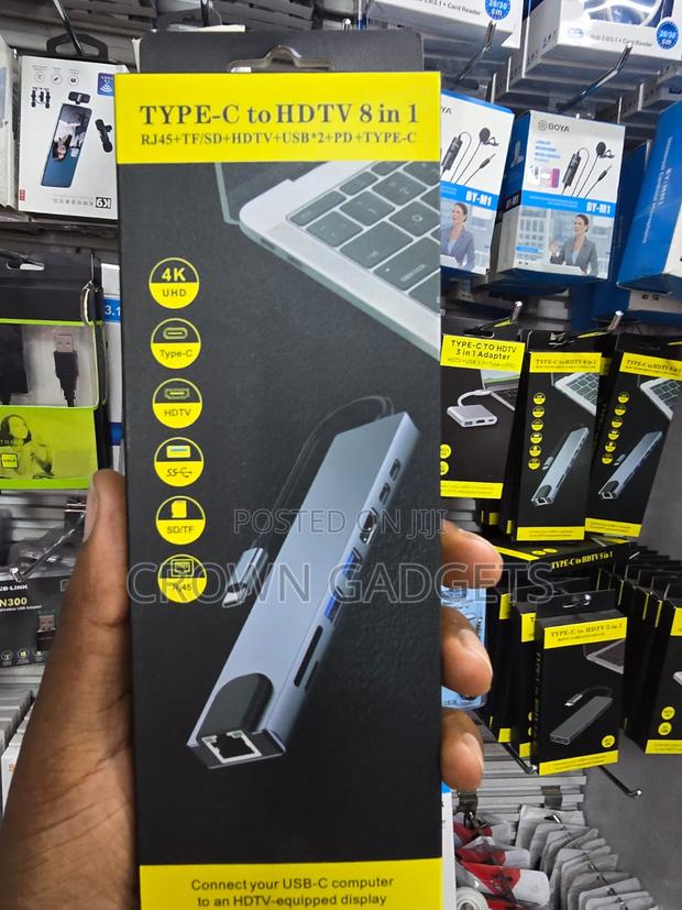 USB-C Docking Hub 8 in 1 for MacBook Laptop Tablet - thumbnail 3