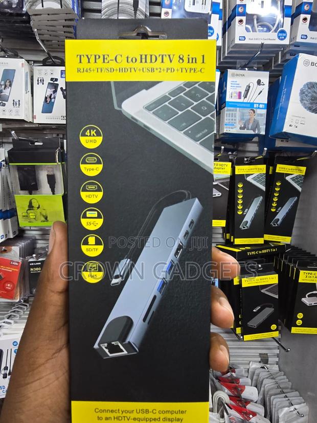USB Type-C 8 in 1 Multiport Hub for Laptop MacBook