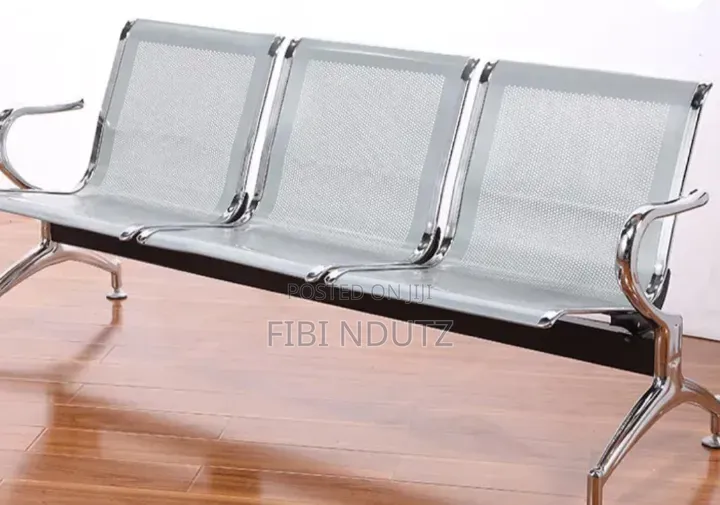 Non-Padded 3-Link Waiting Bench/Silver Waiting Bench