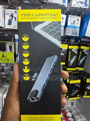 USB-C Hub With Ethernet USB SD TF Card Reader