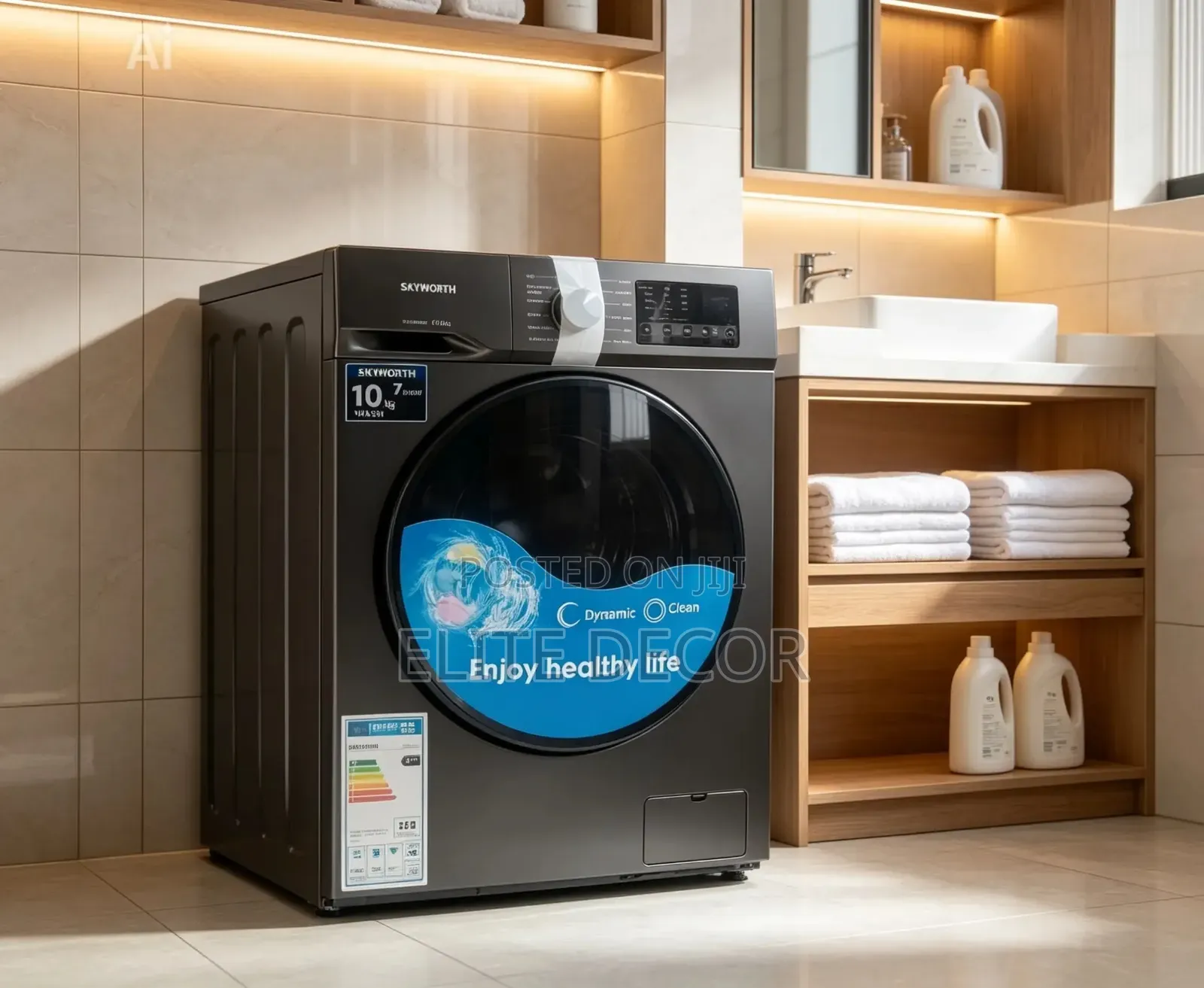 Skyworth 10kg/7kg Front Load Washer Dryer – Fully Automatic Washing