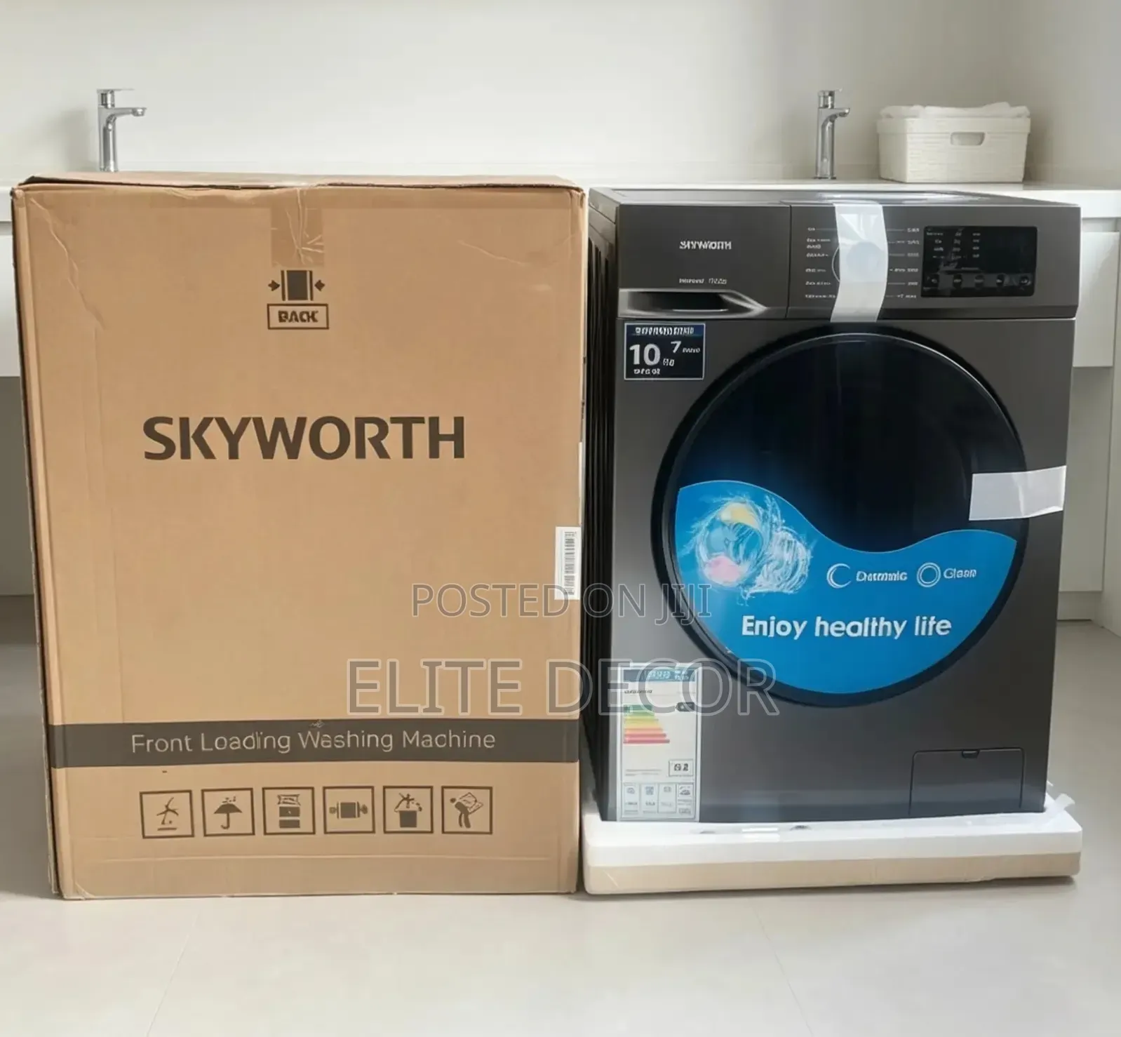 Skyworth 10kg/7kg Front Load Washer Dryer – Fully Automatic Washing