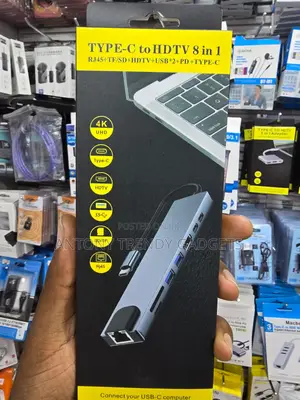 Type-C 8 in 1 Hub HDMI Ethernet USB Card Reader