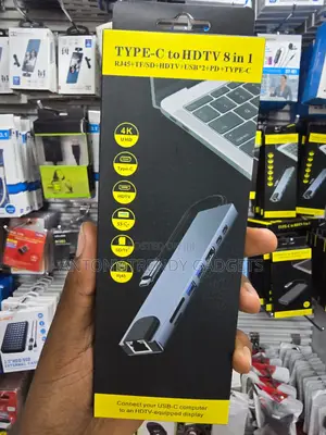 USB-C Hub 8 in 1 for MacBook Laptop Tablet Phone