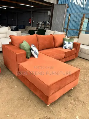 6-Seater L Seat Sofa – Orange Color
