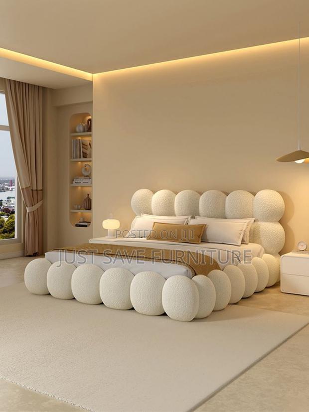 Luna Bubble Upholstered Bed 5x6 - main view