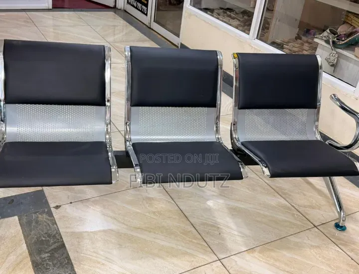 Padded Metallic Waiting Bench/ 3-Link Padded Waiting Chair