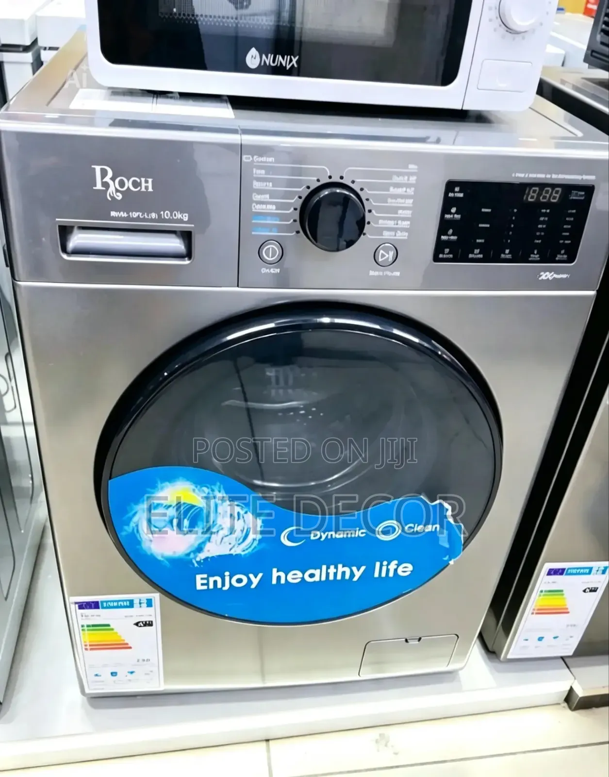 ROCH 10kg/7kg Fully Automatic Front Load Washer Dryer – RWDR-10D7-L(S)