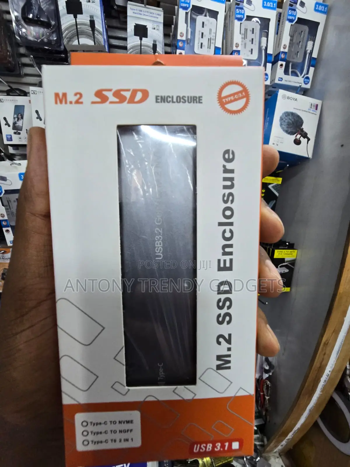 USB 3.1 Gen 2 M.2 NVMe SATA SSD Enclosure 10Gbps