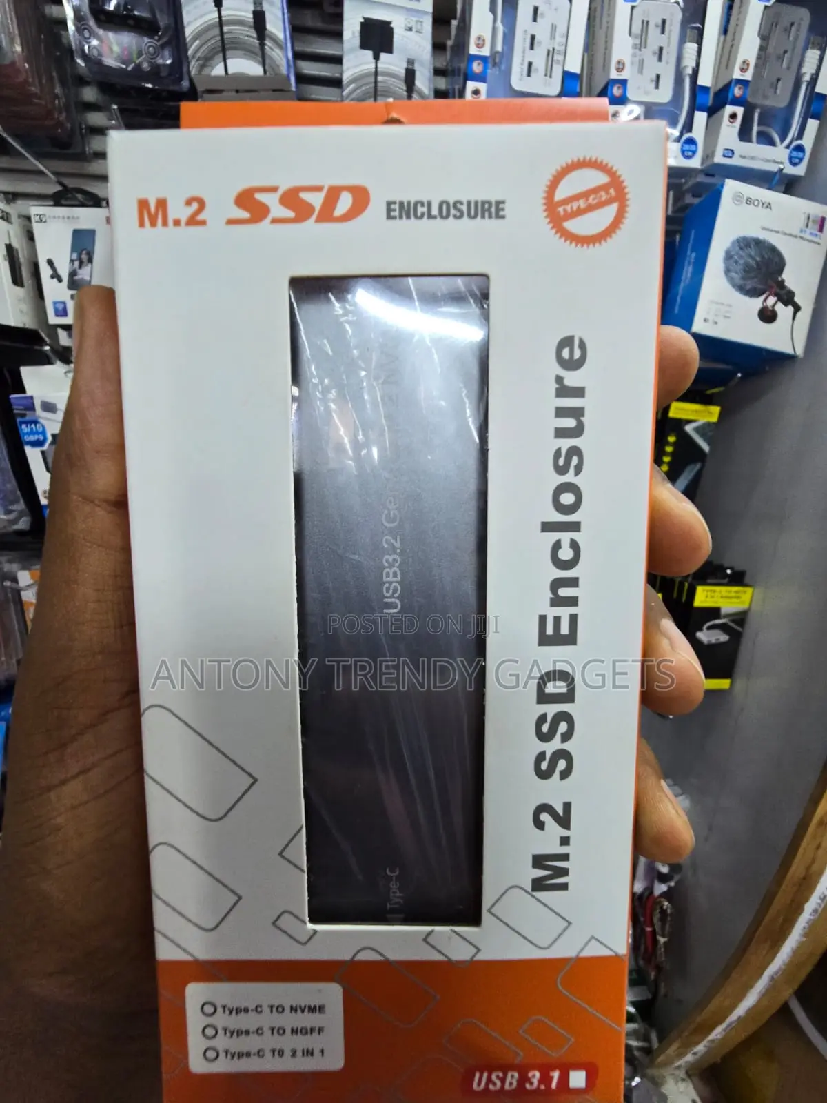 M.2 SSD External Enclosure NVMe NGFF USB-C 10Gbps