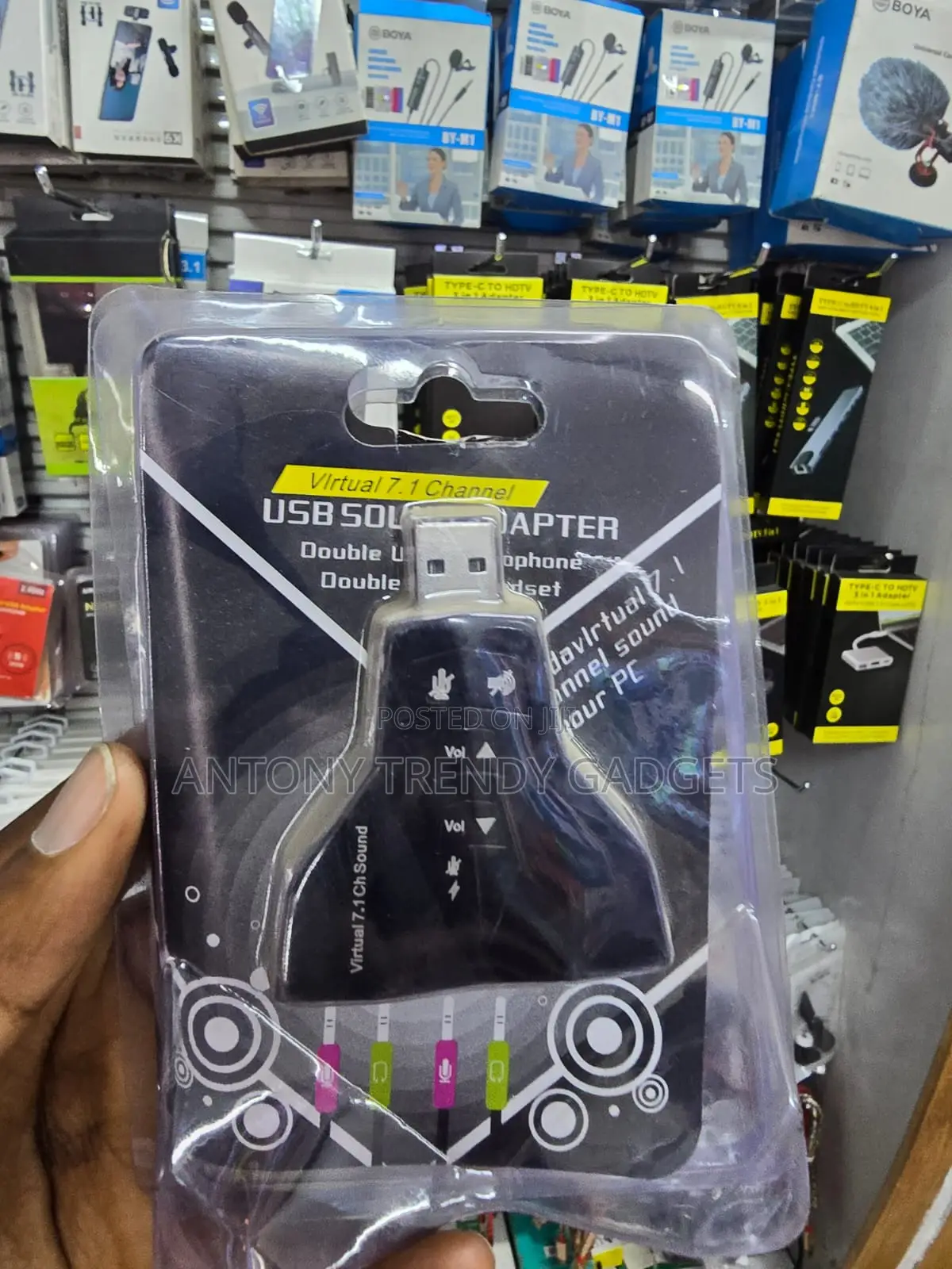 External USB Audio Sound Card With Mic Headphone Jack
