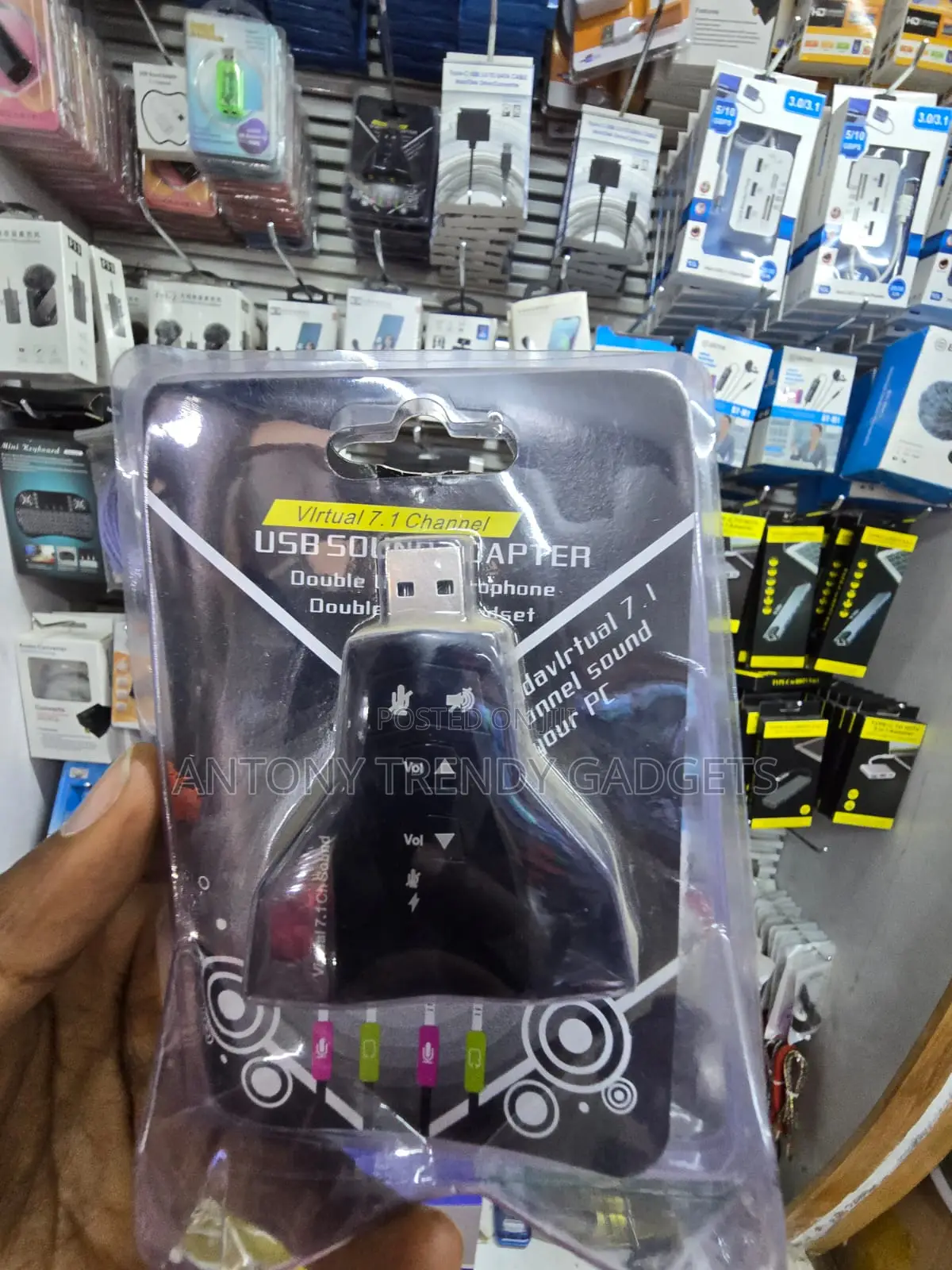 External USB Audio Sound Card With Mic Headphone Jack
