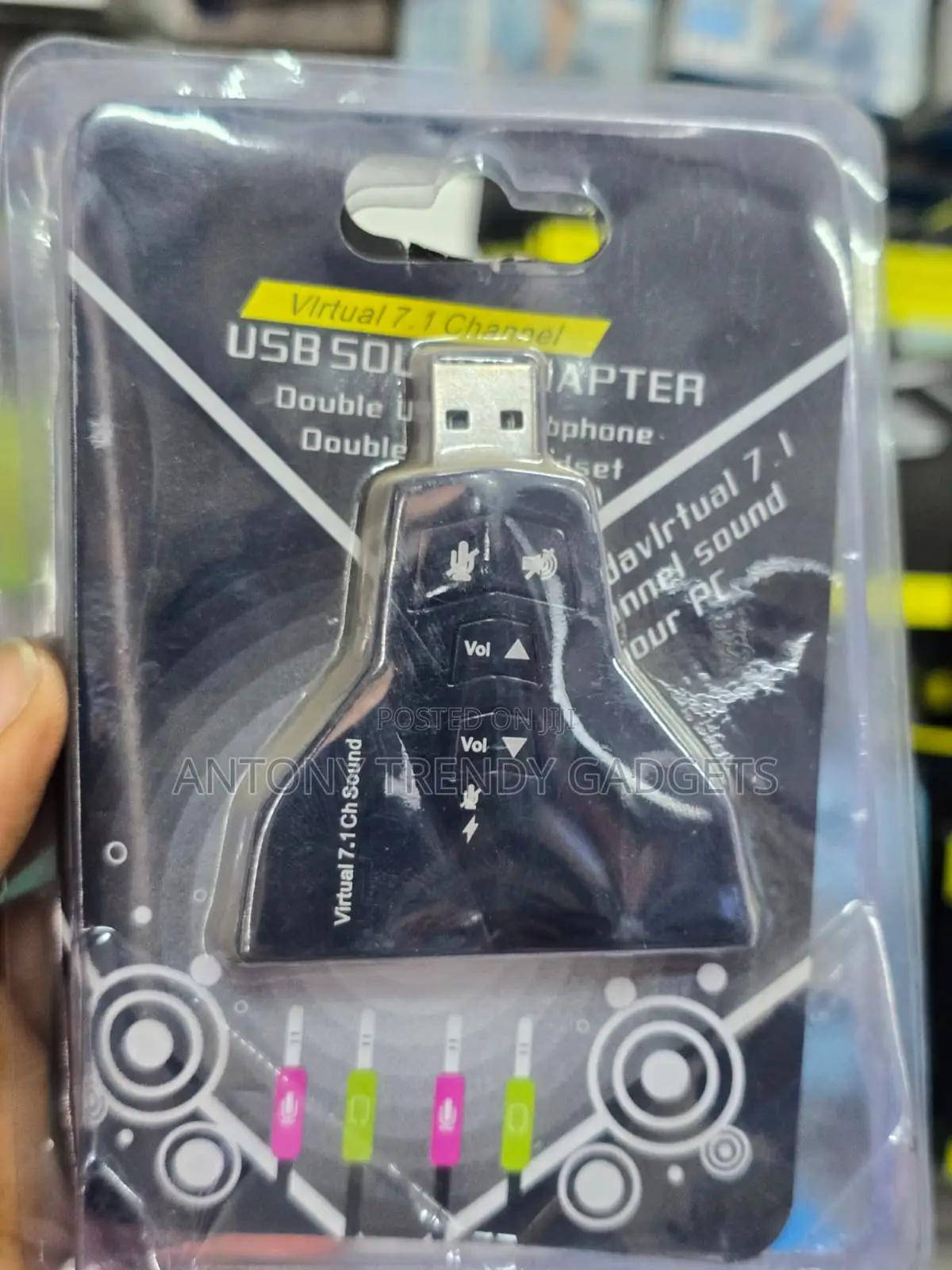 USB Virtual 7.1 Audio Adapter for Gaming Video Calls