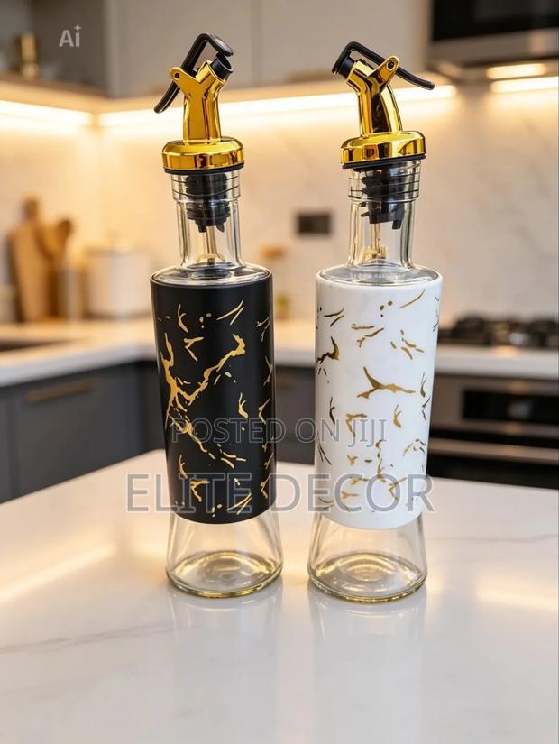 500ml Marble Oil Dispenser Jar – Elegant Kitchen Oil Bottle