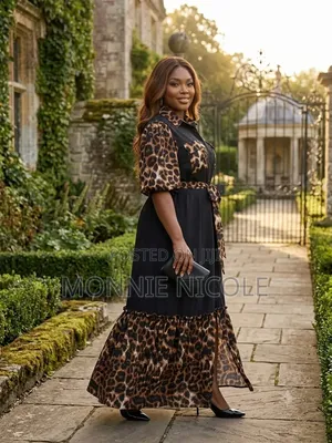 Stylish Trendy Animal Print Maxi Dress