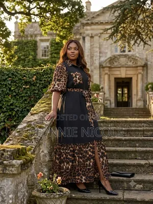 Stylish Trendy Animal Print Maxi Dress