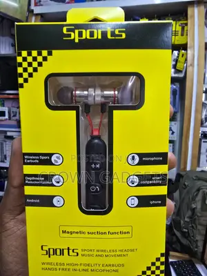 Sports Wireless Bluetooth Earbuds With Magnetic Neckband Mic