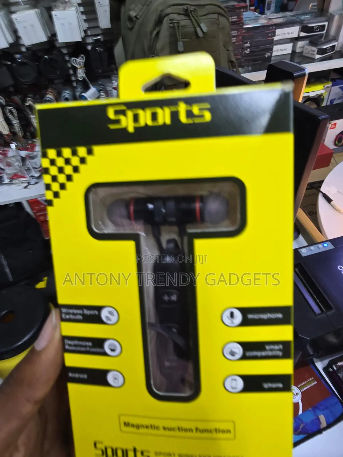 Bluetooth Sports Neckband Earphones With Magnetic Earbuds