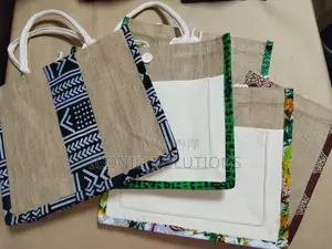 Ankara A4 Jute Bags