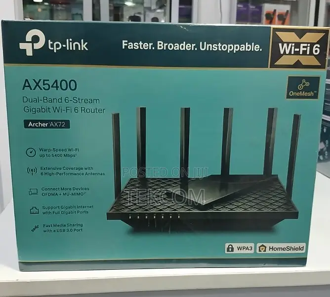 TP-Link AX5400 Archer AX72 Dual-Band Gigabit Wi-Fi 6 Router