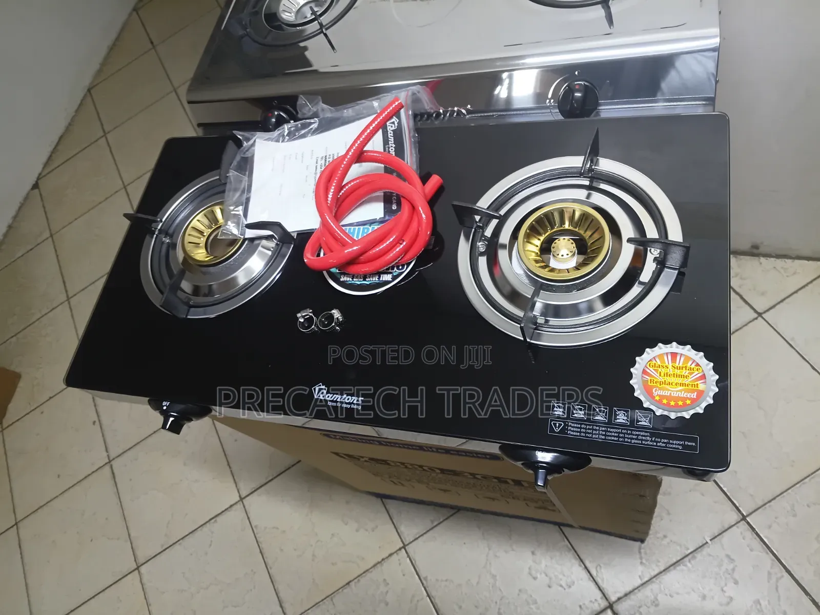 Ramtons Tempered Glass Double Burner Gas Stove