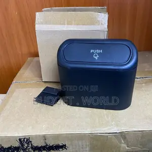 Mini Car Trash Can With Lid – Waterproof Push-Top Garbage Bin