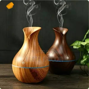 Wooden Ultrasonic Humidifier 130ml – USB Aroma Diffuser With LED Light