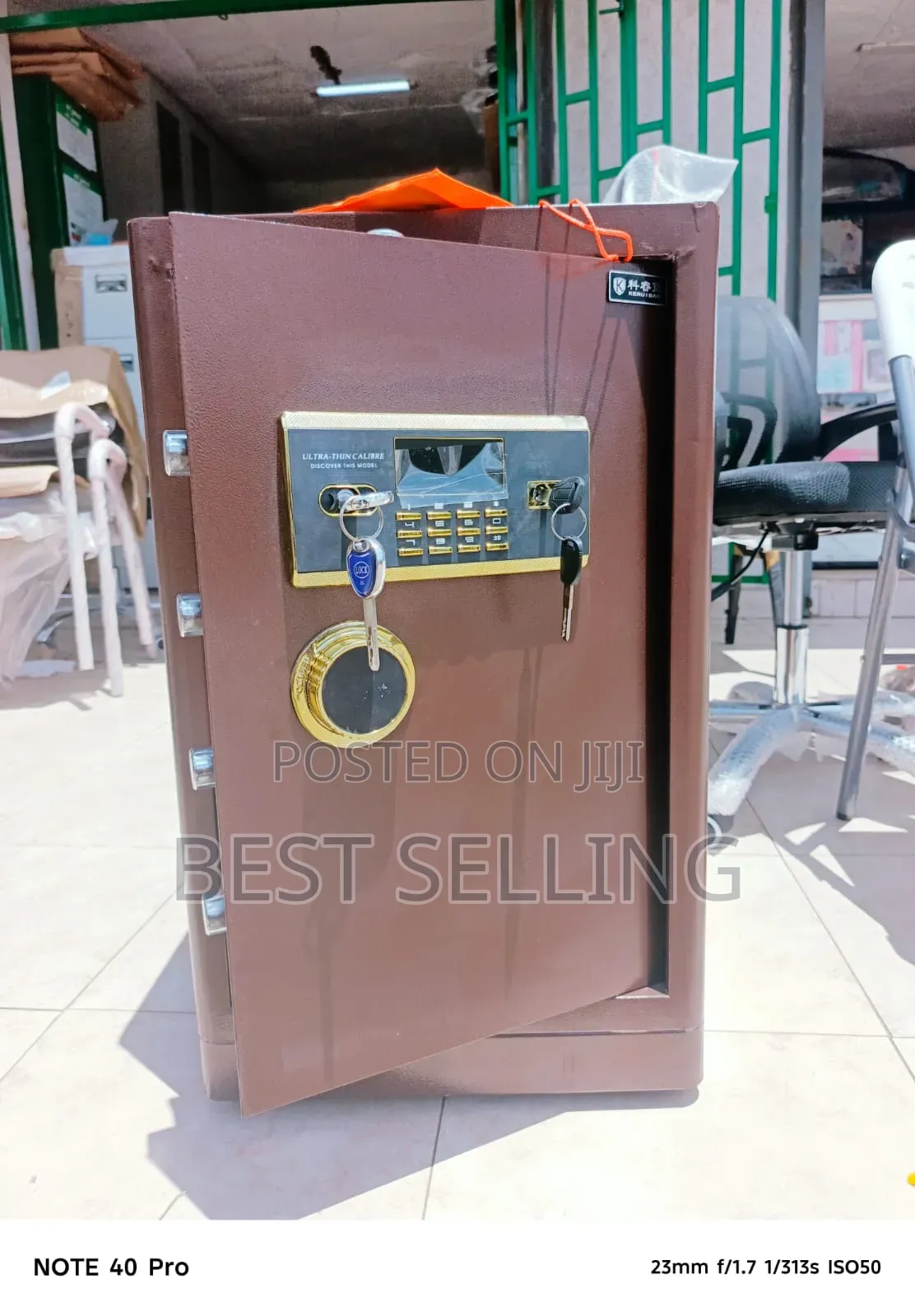 Brown 80kgs Safe Box Money Box Fireproof