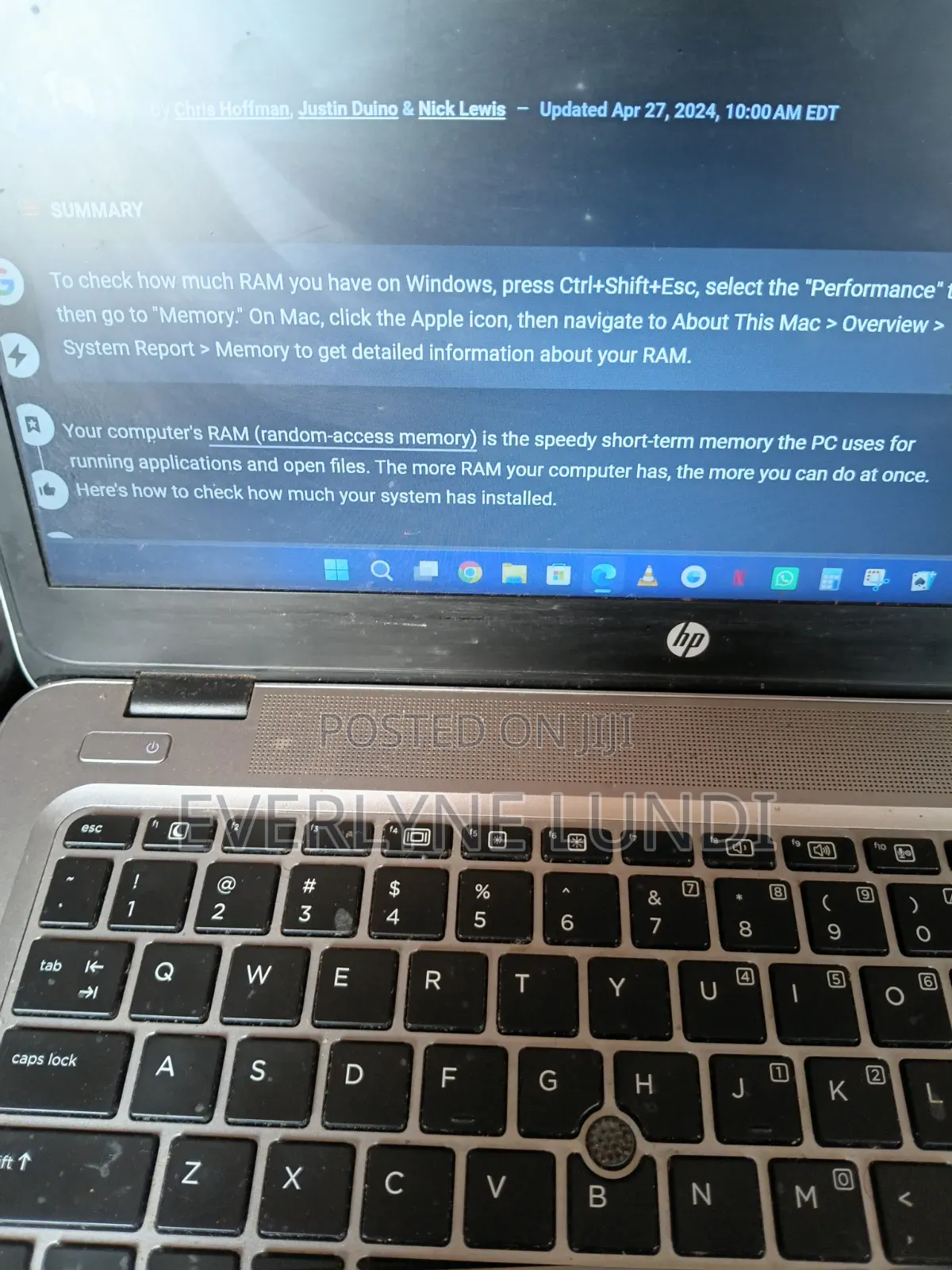 New Laptop HP EliteBook 840 G3 1.5GB Intel Core i3 HDD+SSD 500GB