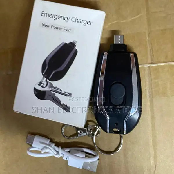 Type-C Pocket-Sized Quality Portable Power Bank Emergency Keychain