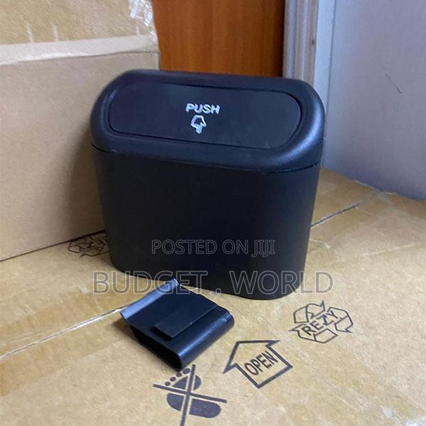 Car Cup Holder Trash Can With Push Lid – Mini Storage Bin - thumbnail 2