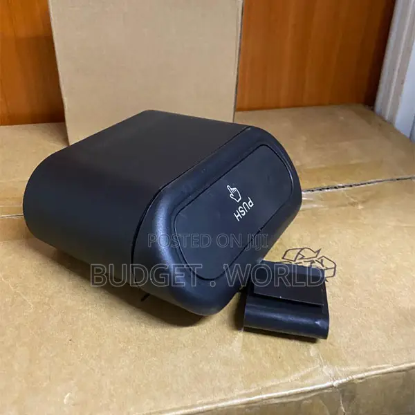 Push-Top Mini Car Waste Bin – Portable Waterproof Trash Container