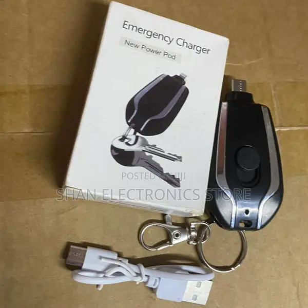 Mini Emergency Power Pod Keychain 1500mAh Type-C Pocket-Sized