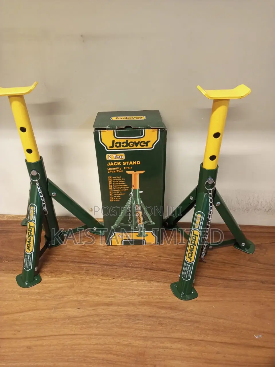 2-Ton Adjustable Steel Jack Stands (Pair) - 2000kg Capacity
