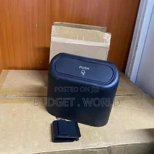 Universal Mini Car Garbage Can – Leakproof Push Lid Organizer