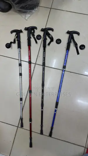 Trekking Poles Featuring T-Shaped Handles and Anti Shock