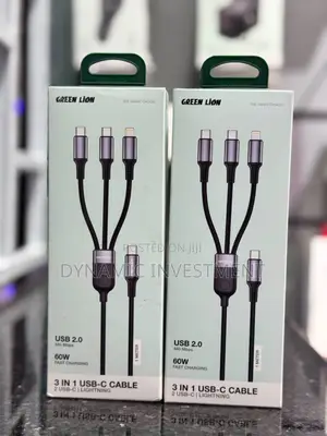 Green Lion ORIGINAL 3-in-1 USB-C Cable With 2 USB-C Lightning