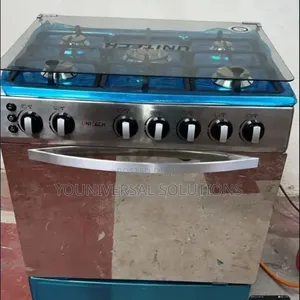60*90 Unitech 5 Burner Freestanding Full Gas Cooker