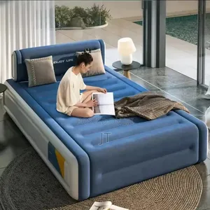 Automatic Inflatable Mattress With Headrest (203*152*36 Cm 5*6)