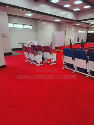 Red Wall to Wall Carpets in Office and Church Spaxes
