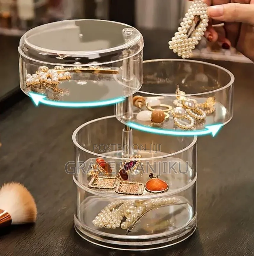 *4 Layered Rotating Jewelry Storage Container / Multipurpose Storage