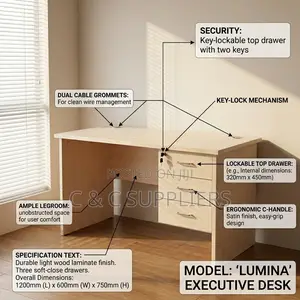 Clerical C C Home Study Desk-120cm