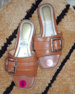 Buckled Ladies Flat Shoe