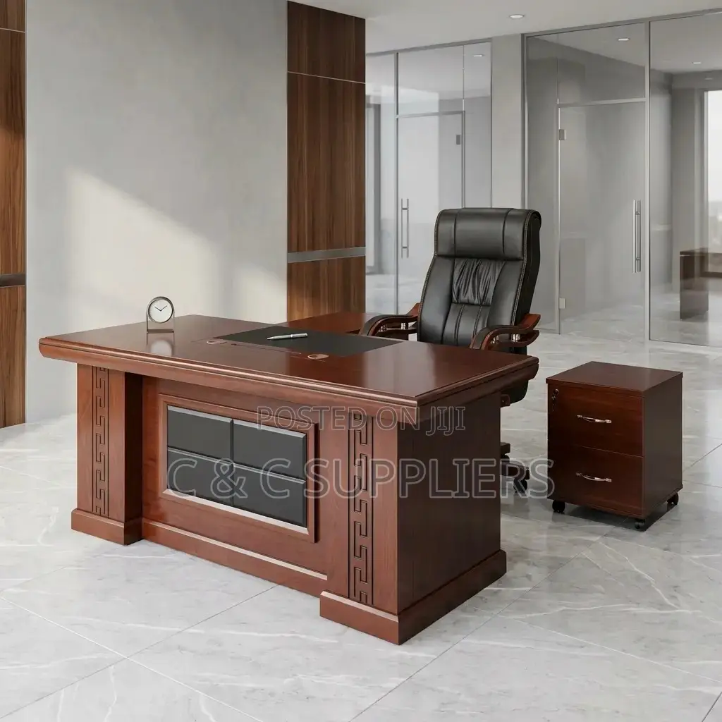 Mahogany Advanced L-Shape Table-1.6m