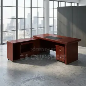 Mahogany Advanced L-Shape Table-1.6m