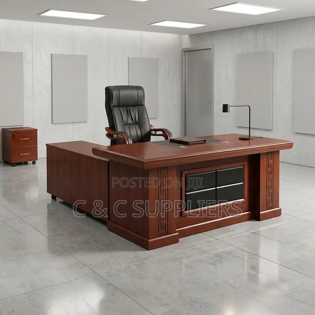 Mahogany Advanced L-Shape Table-1.6m