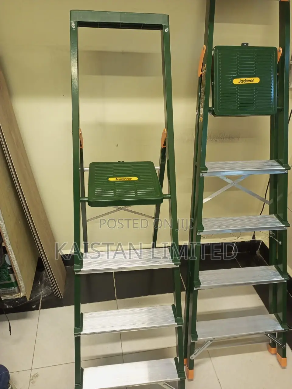 4-Step Steel Step Ladder - Portable Household Safety Ladder