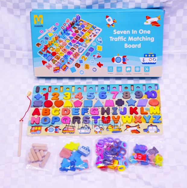7-in-1 Wooden Traffic Matching Board
